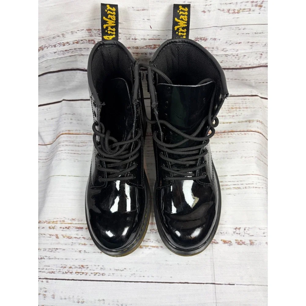 Dr. Martens JUNIOR 1460 PATENT LEATHER LACE UP BOOTS size 4 36 EU Doc Martens DM